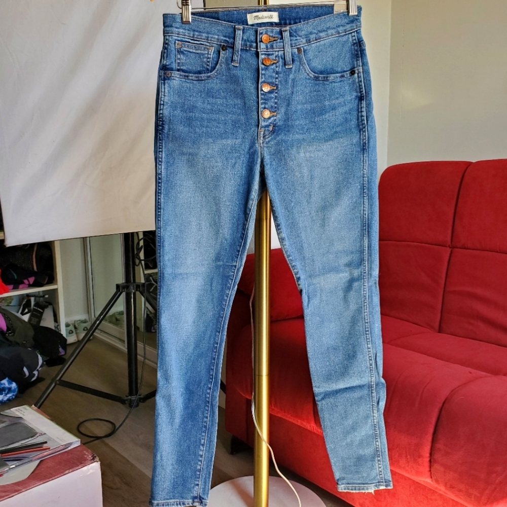 Madewell 10" High Rise Skinny Jeans. Size W28